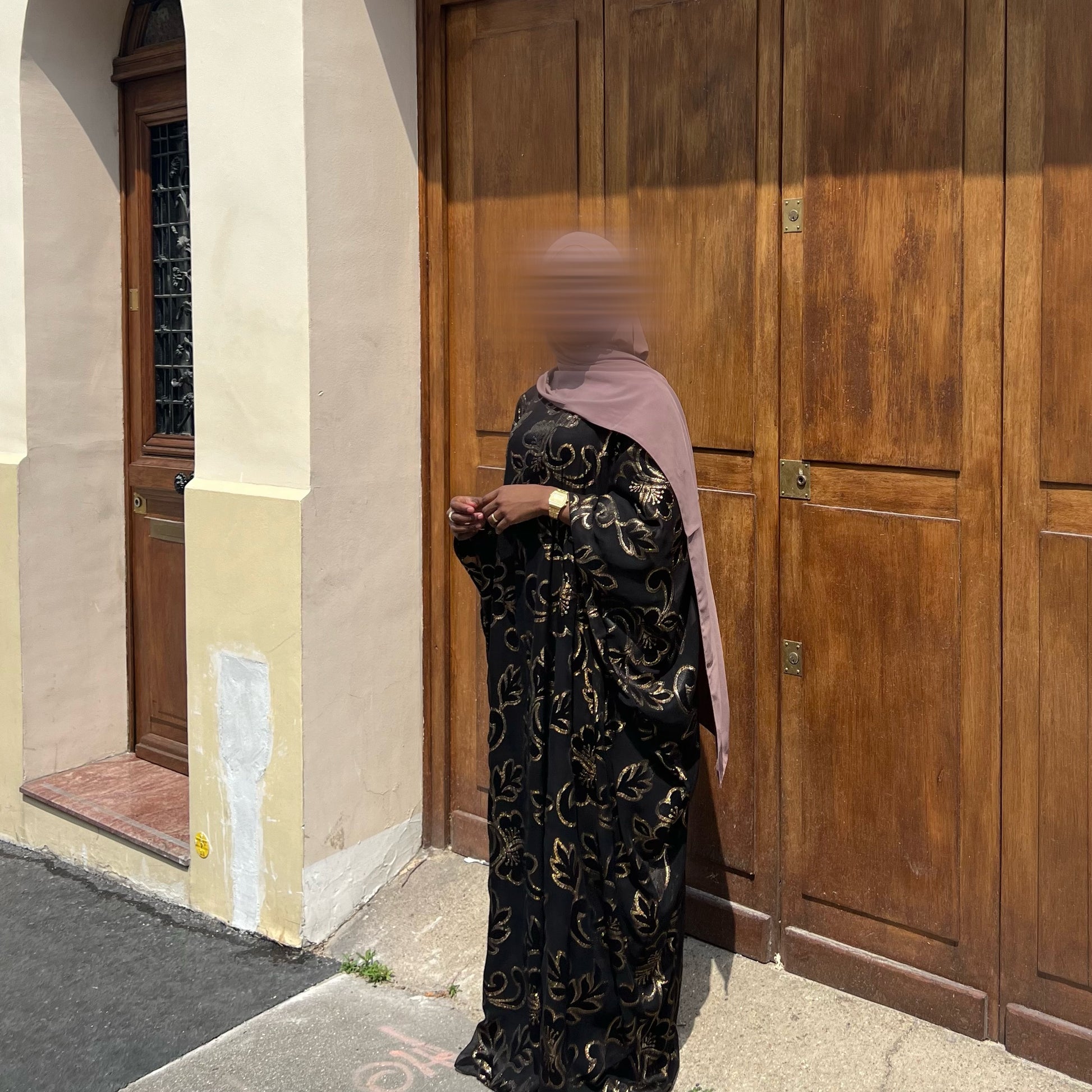 MODÈLE AÏCHA EFFET VELOURS NOIR