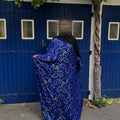 MODÈLE AÏCHA EFFET VELOURS BLEU